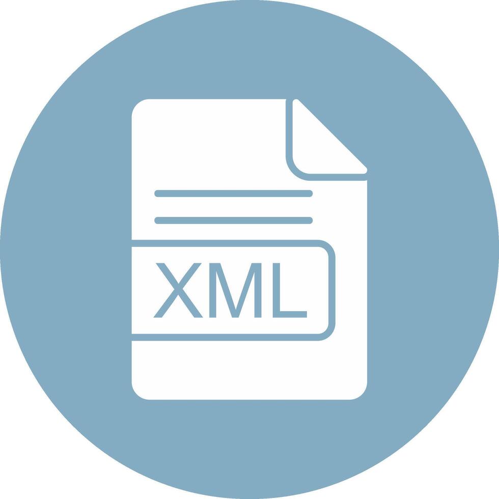 XML File Format Glyph Multi Circle Icon vector