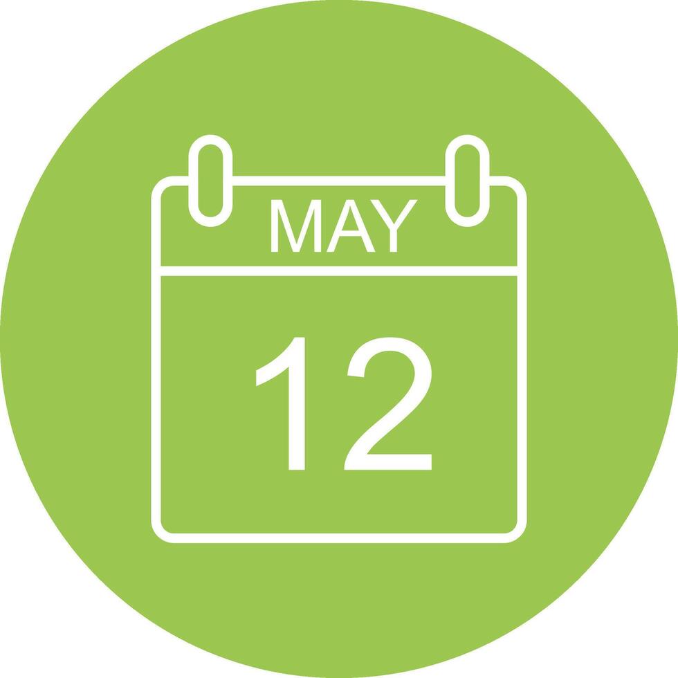 May Line Multi Circle Icon vector