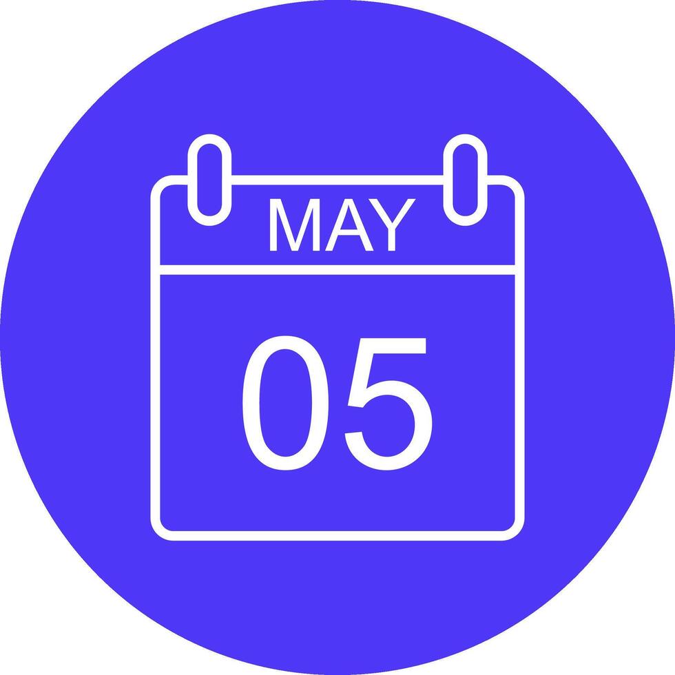 May Line Multi Circle Icon vector