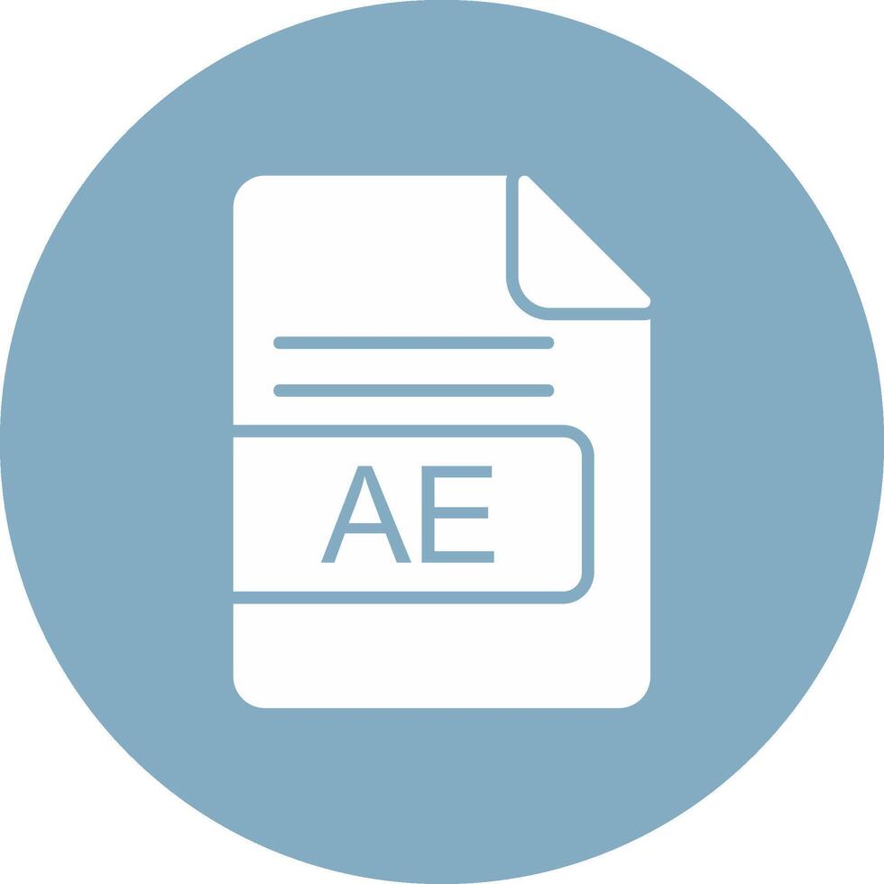 AE File Format Glyph Multi Circle Icon vector
