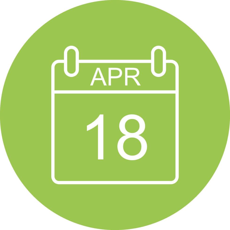 April Line Multi Circle Icon vector