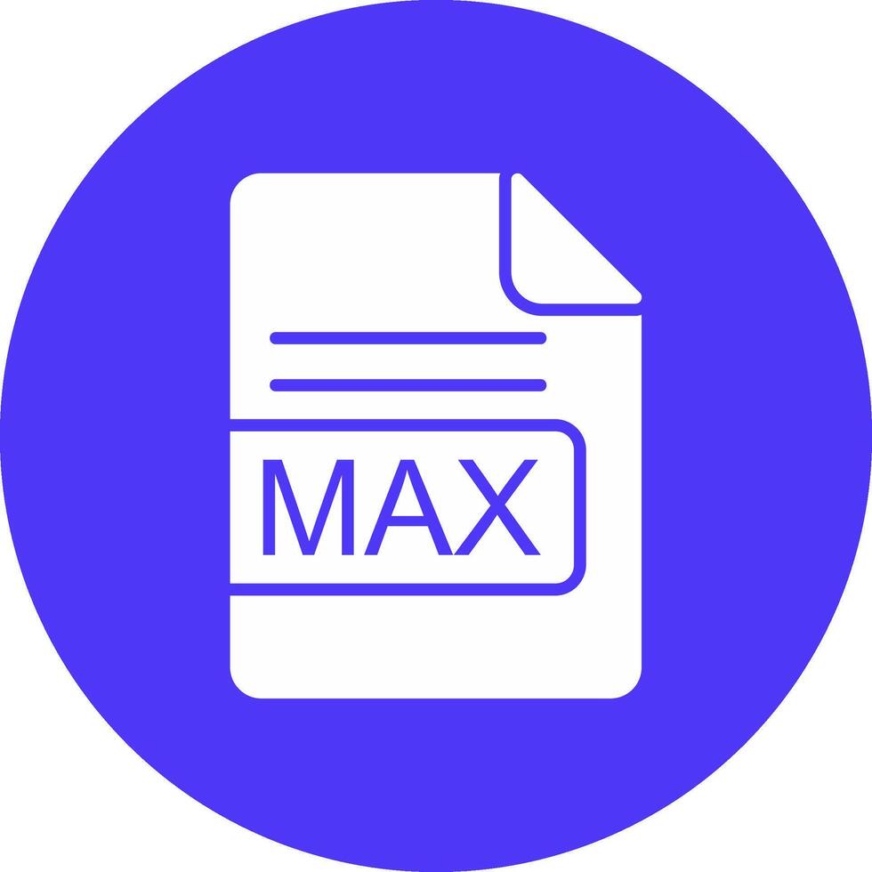 MAX File Format Glyph Multi Circle Icon vector