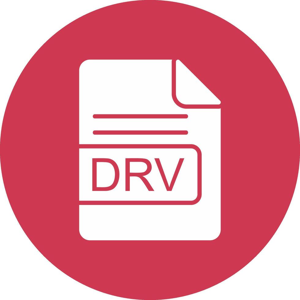 DRV File Format Glyph Multi Circle Icon vector