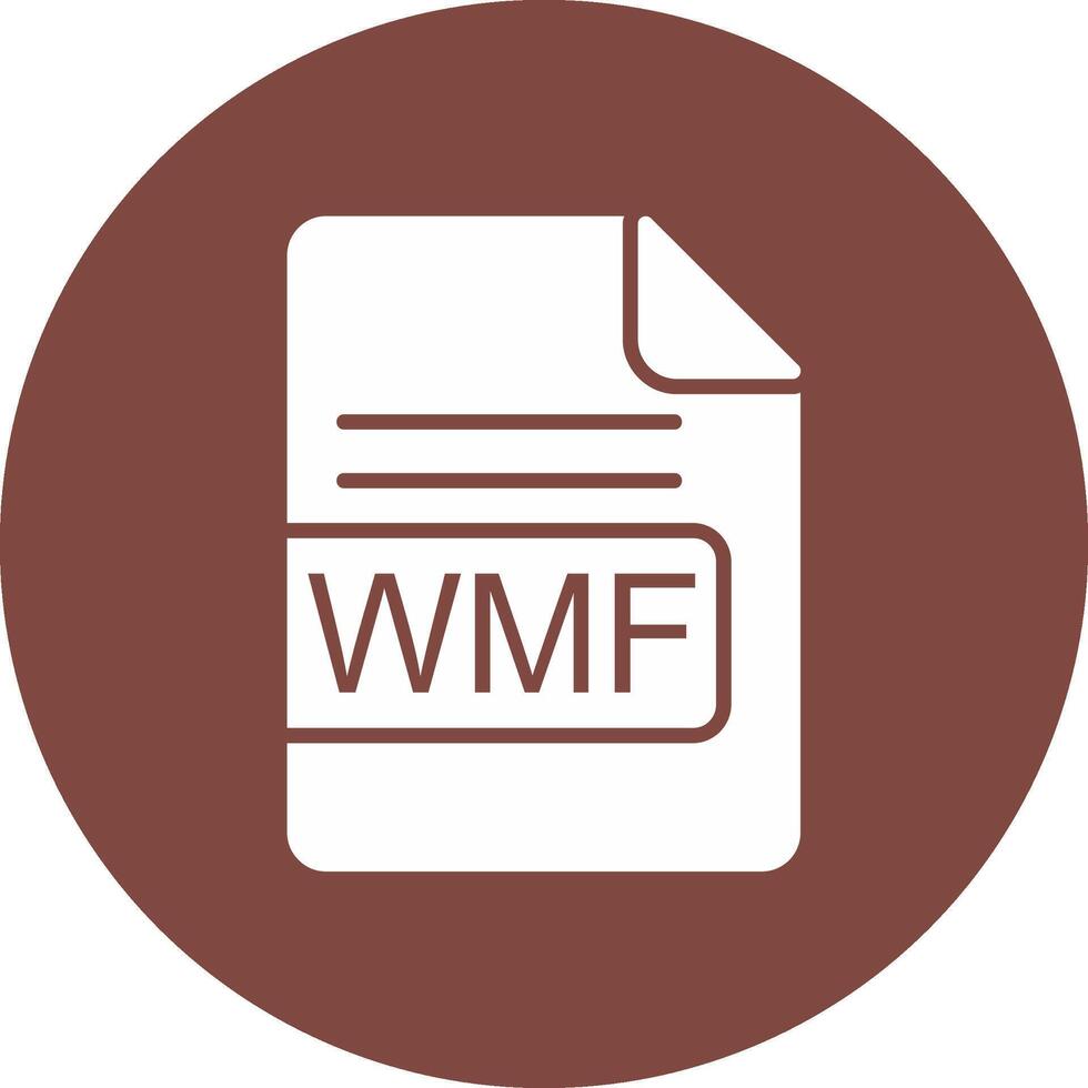 wmf archivo formato glifo multi circulo icono vector