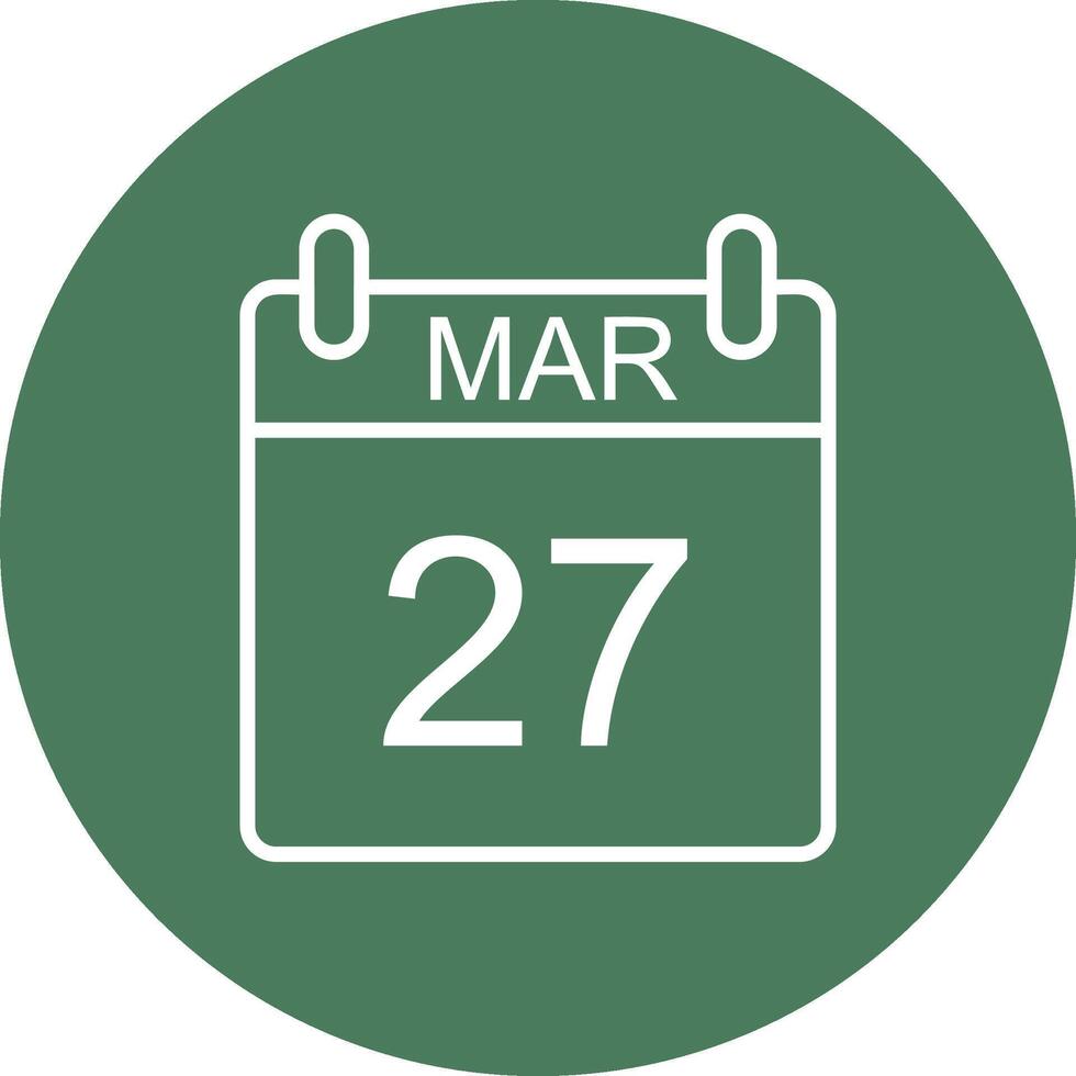 March Line Multi Circle Icon vector