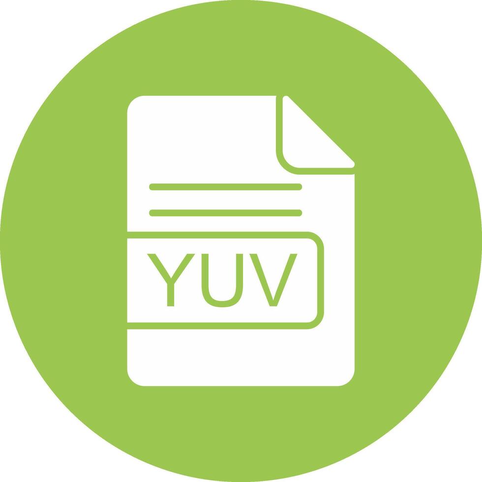 YUV File Format Glyph Multi Circle Icon vector