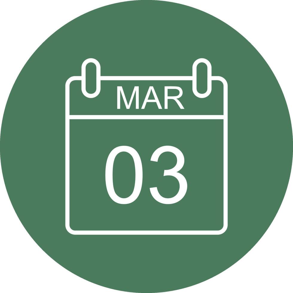 March Line Multi Circle Icon vector