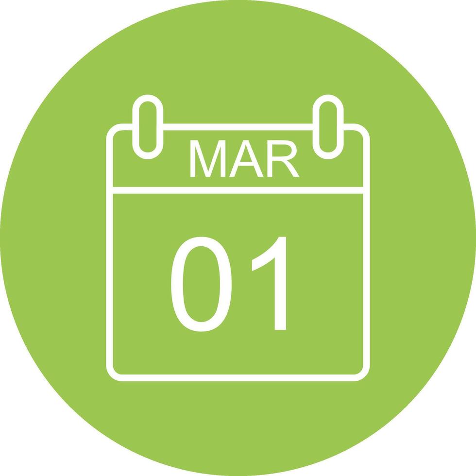 March Line Multi Circle Icon vector