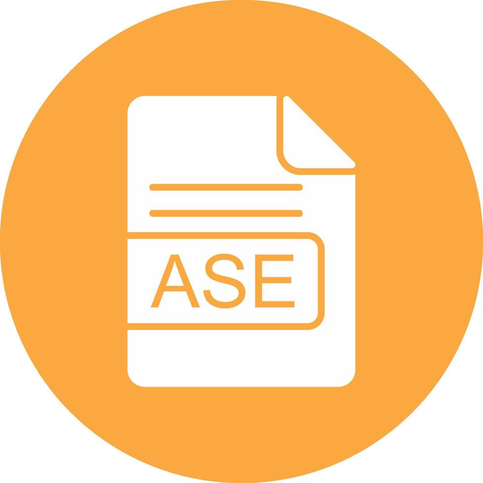 ASE File Format Glyph Multi Circle Icon vector