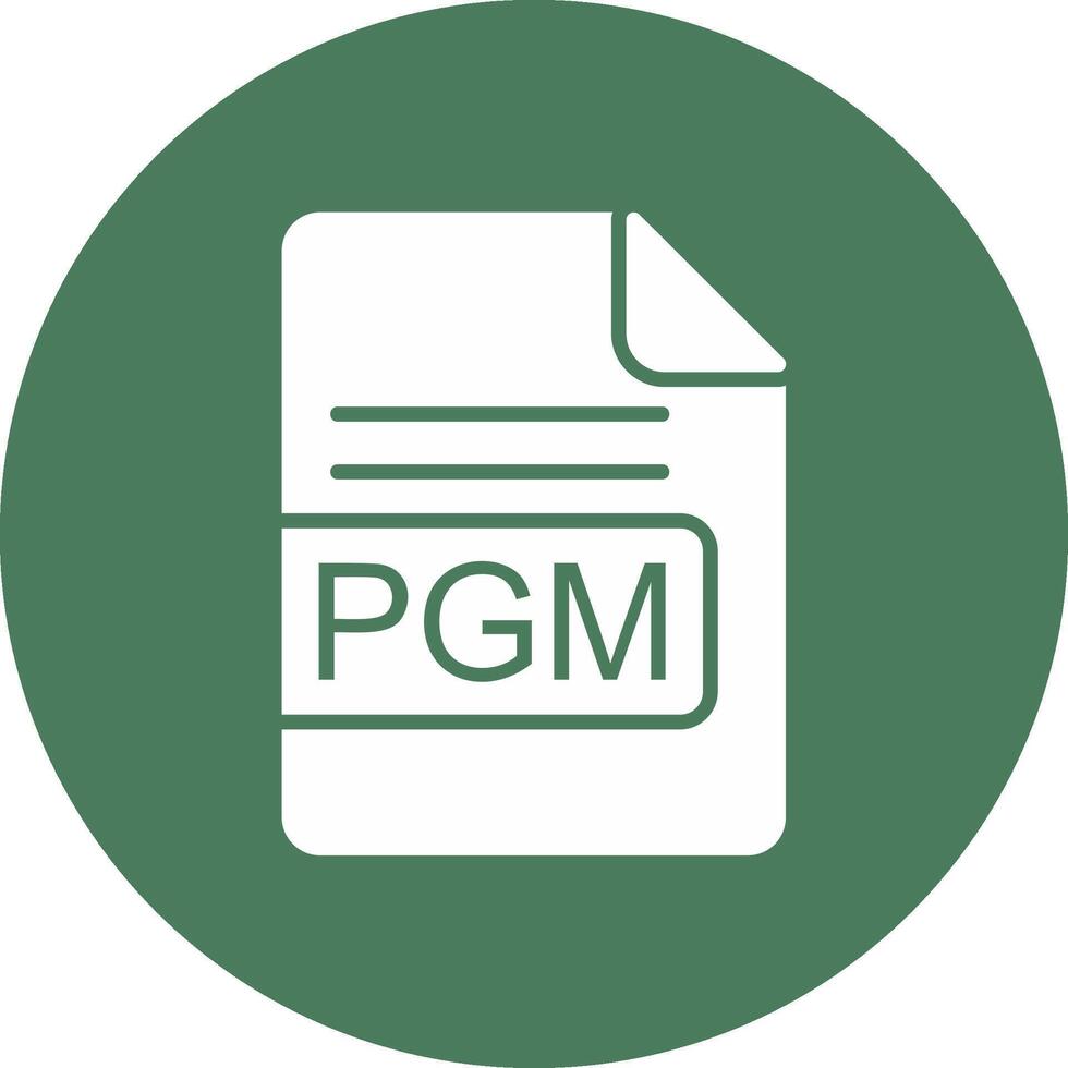 PGM File Format Glyph Multi Circle Icon vector