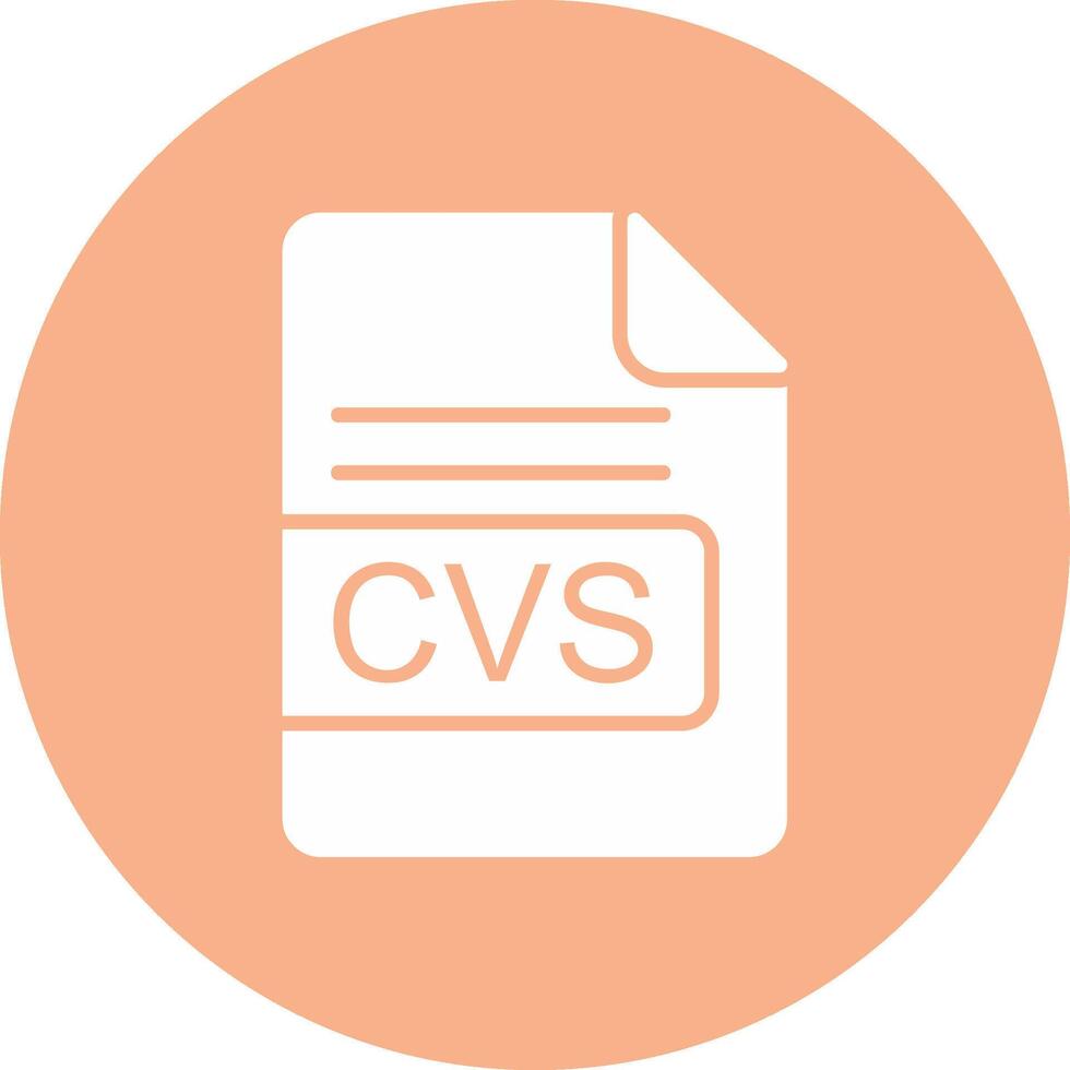 CVS File Format Glyph Multi Circle Icon vector