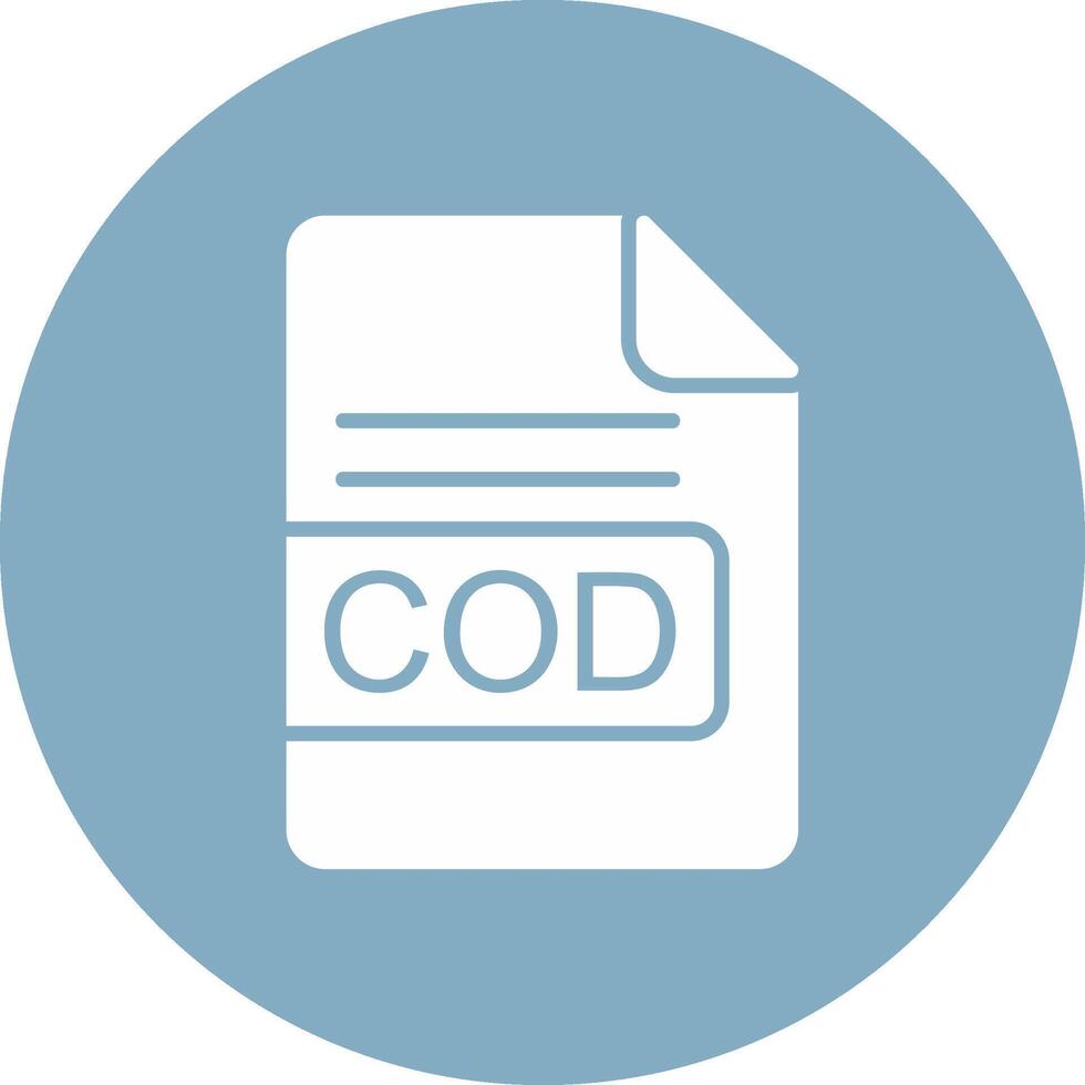 COD File Format Glyph Multi Circle Icon vector