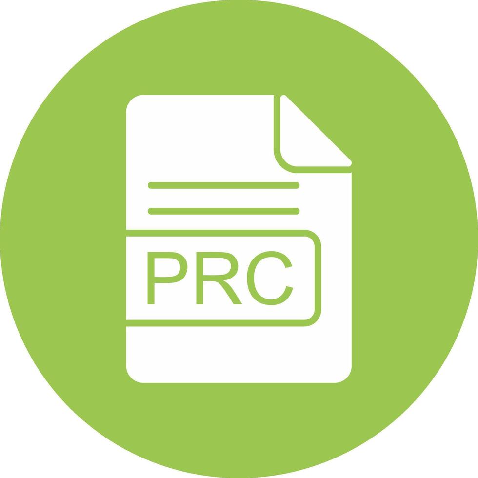 PRC File Format Glyph Multi Circle Icon vector