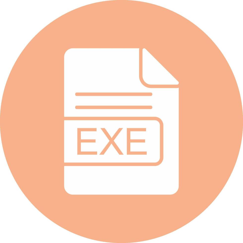 EXE File Format Glyph Multi Circle Icon vector