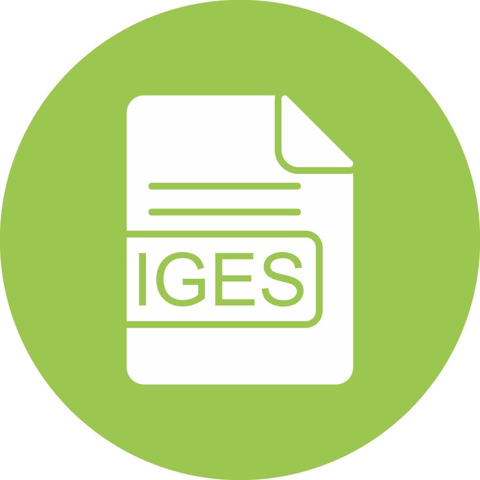 IGES File Format Glyph Multi Circle Icon vector