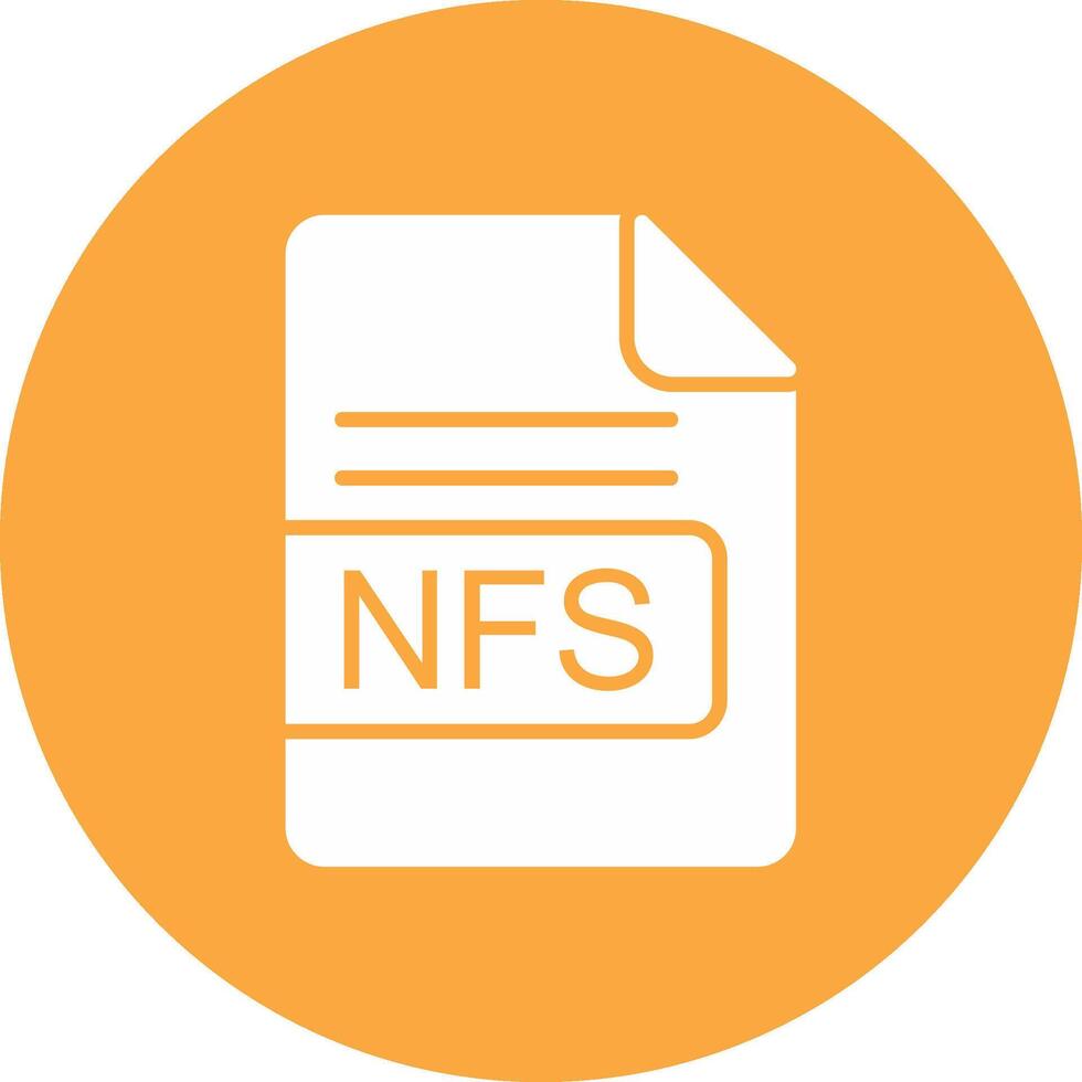 nfs archivo formato glifo multi circulo icono vector