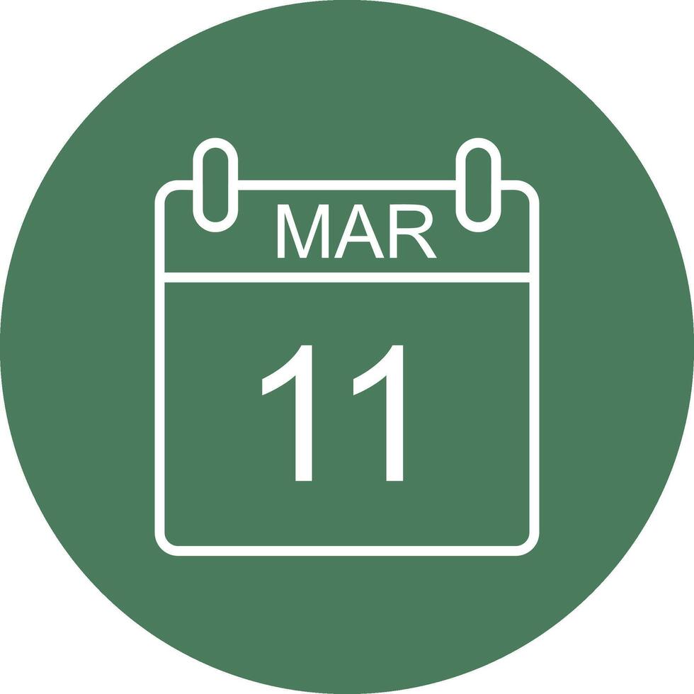 March Line Multi Circle Icon vector