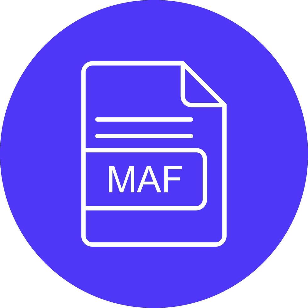 MAF File Format Line Multi Circle Icon vector