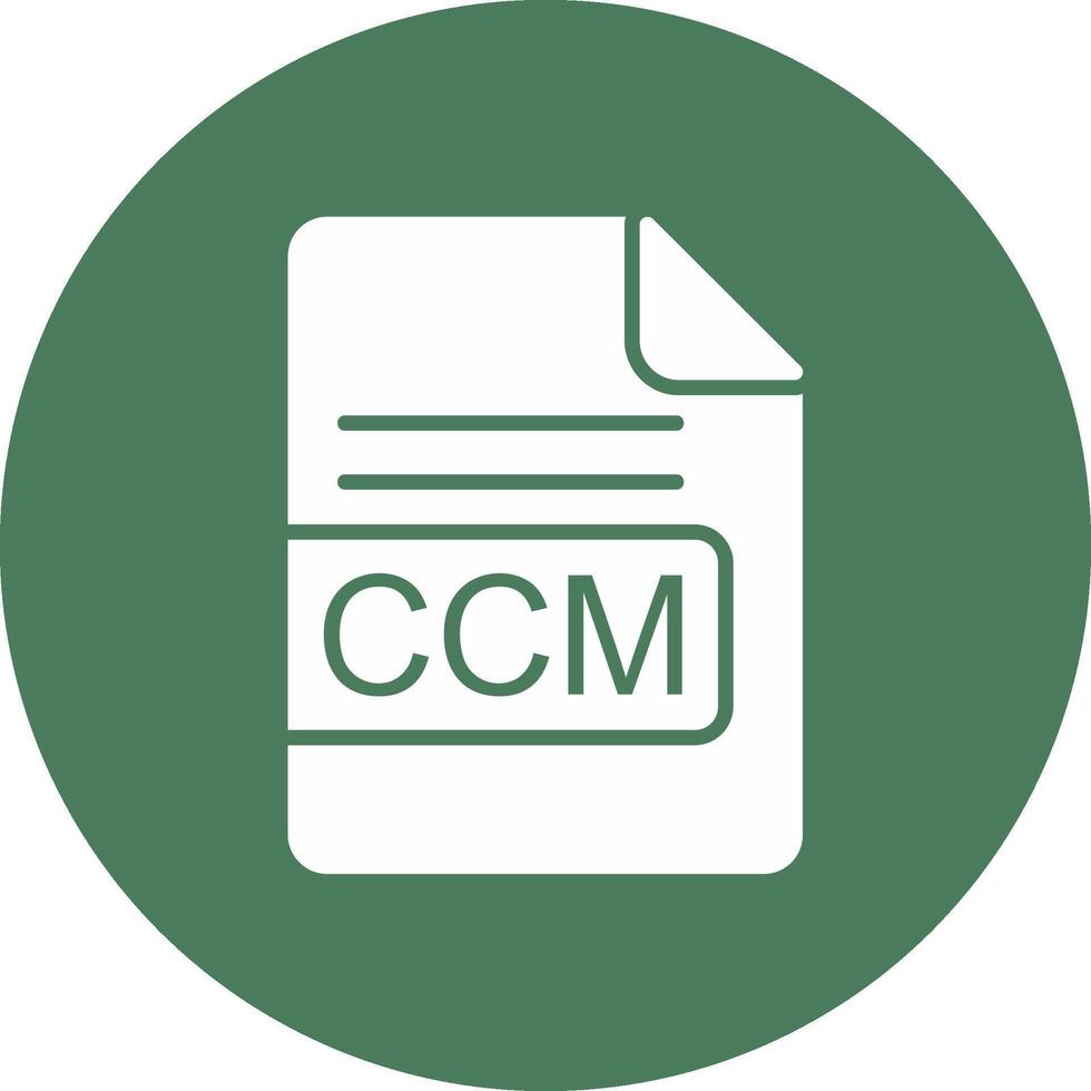 CCM File Format Glyph Multi Circle Icon vector