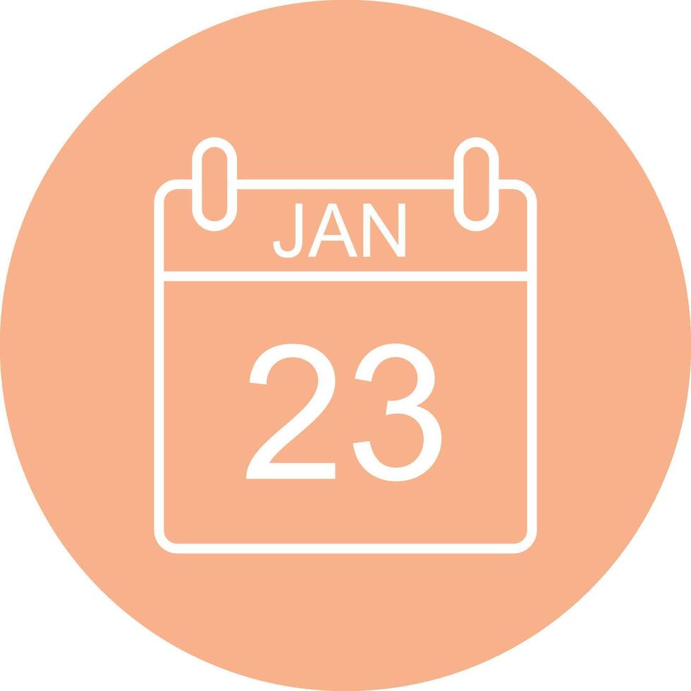 January Line Multi Circle Icon vector