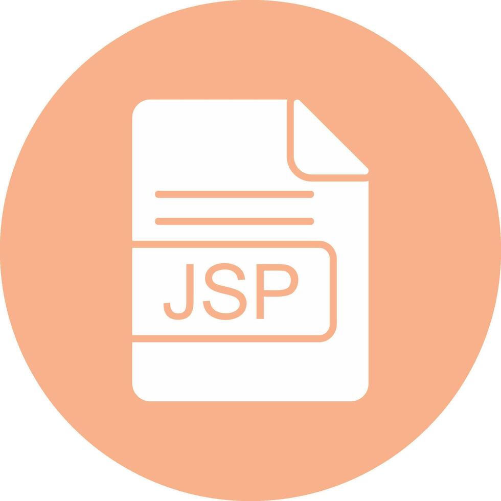jsp archivo formato glifo multi circulo icono vector