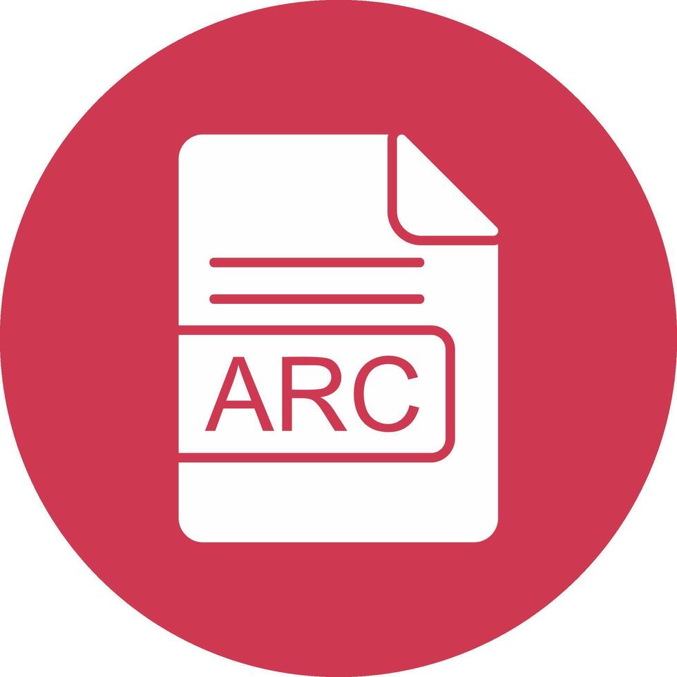 ARC File Format Glyph Multi Circle Icon vector