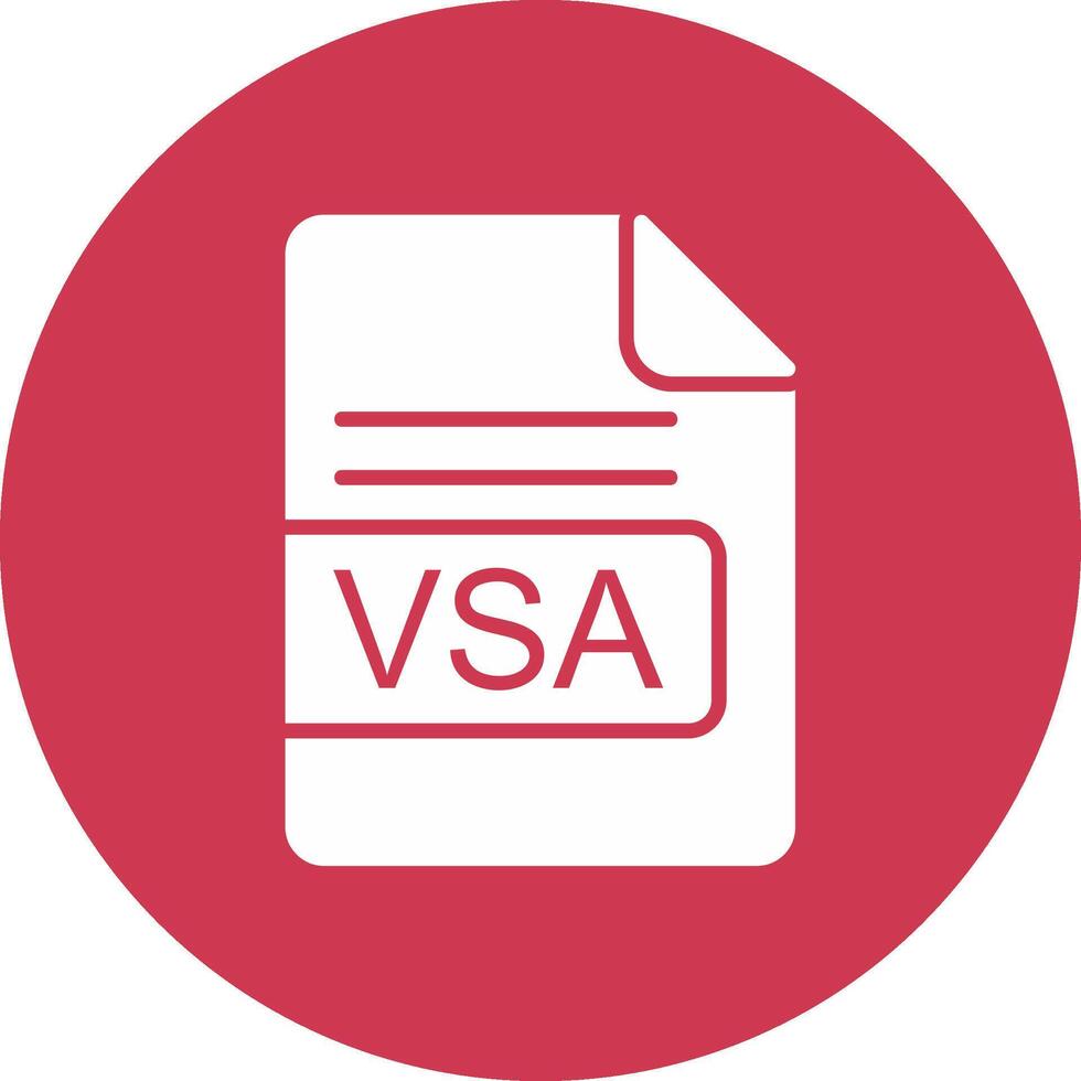 VSA File Format Glyph Multi Circle Icon vector