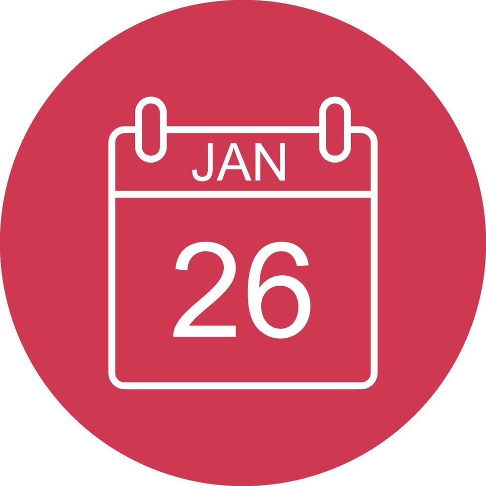 January Line Multi Circle Icon vector