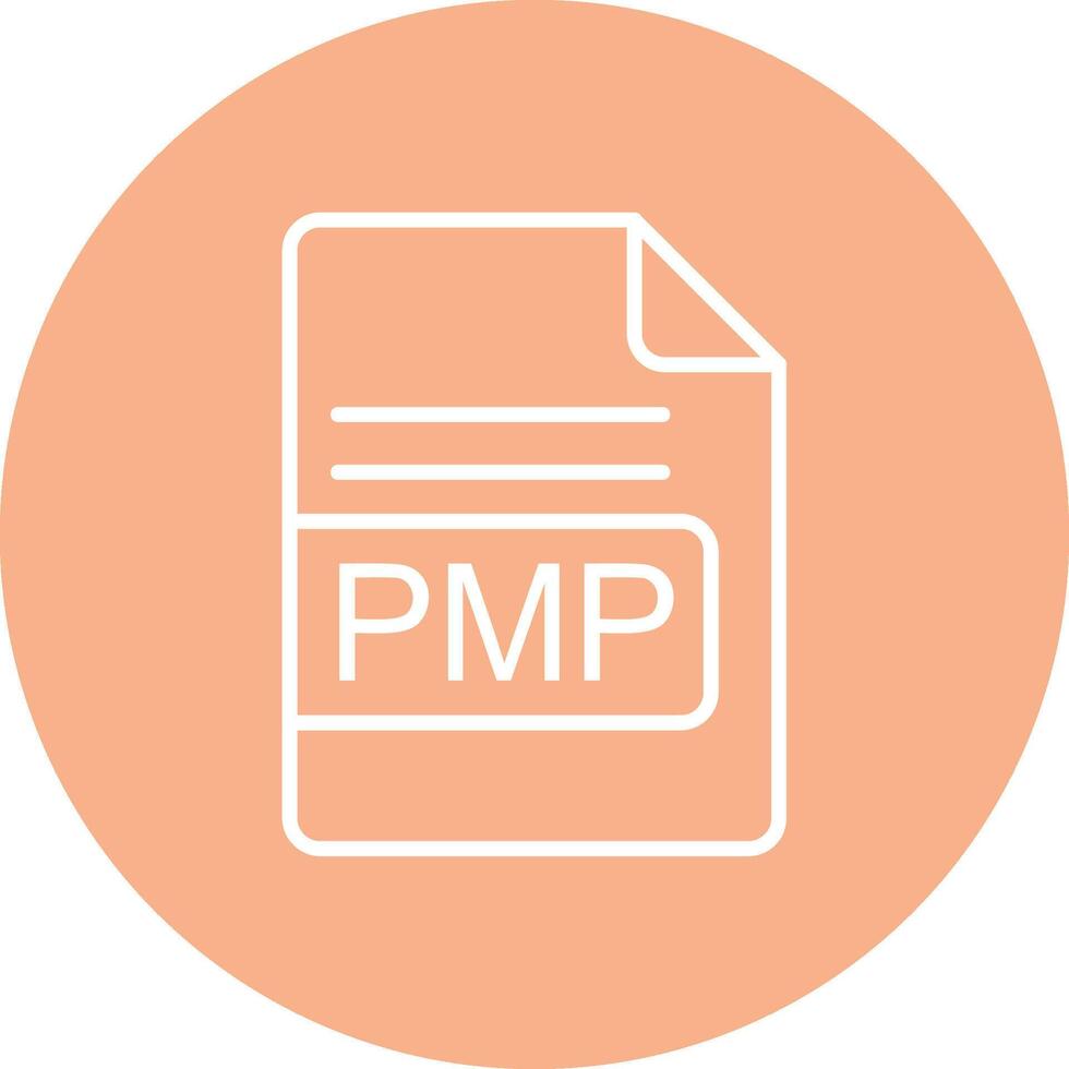 PMP File Format Line Multi Circle Icon vector