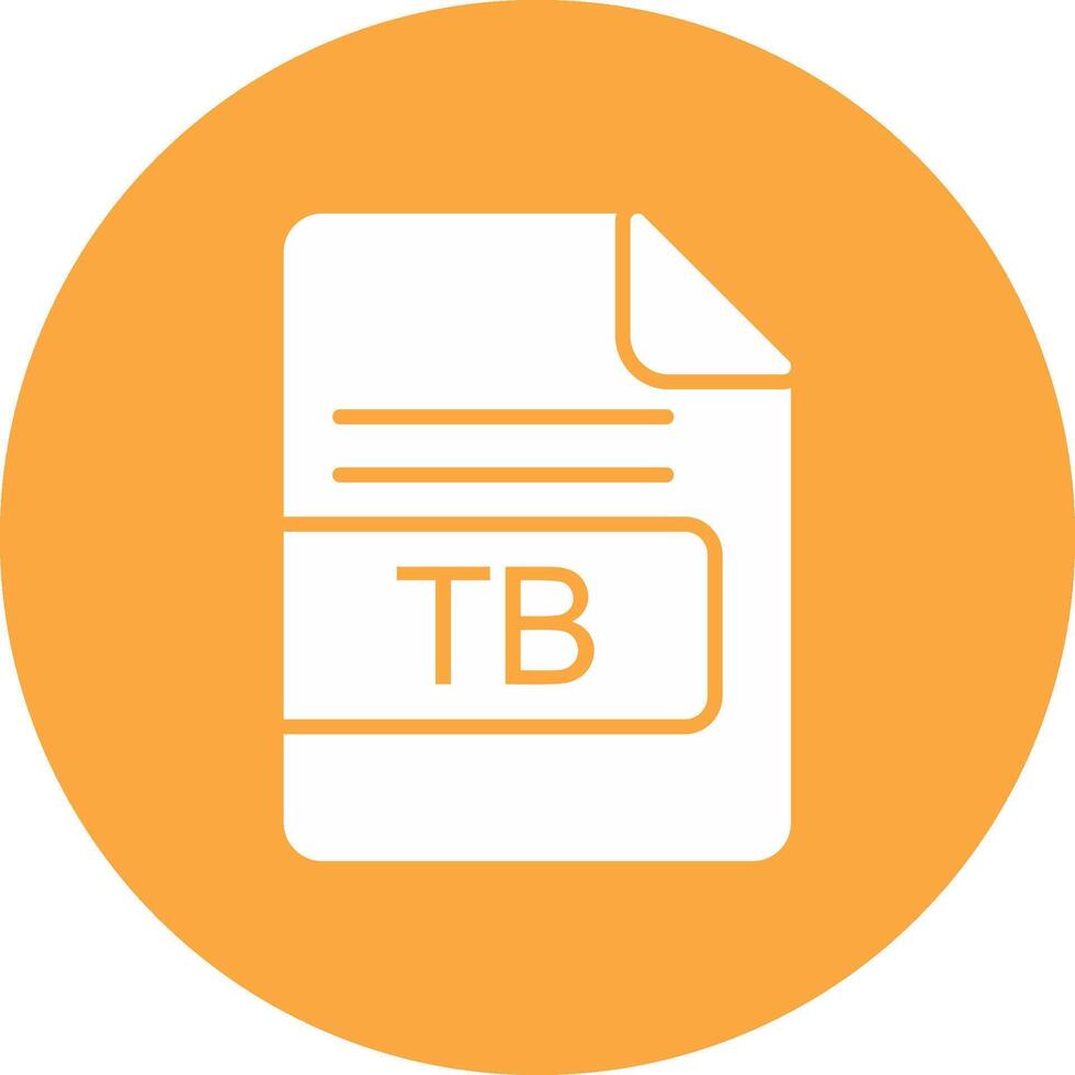 TB File Format Glyph Multi Circle Icon vector