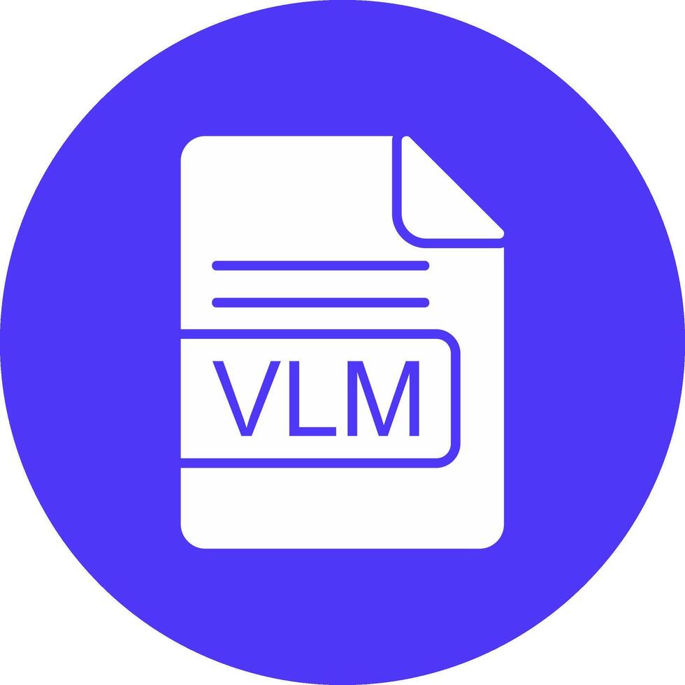 VLM File Format Glyph Multi Circle Icon vector