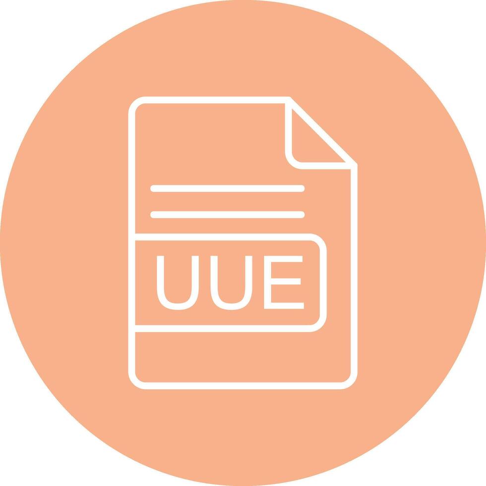 UUE File Format Line Multi Circle Icon vector