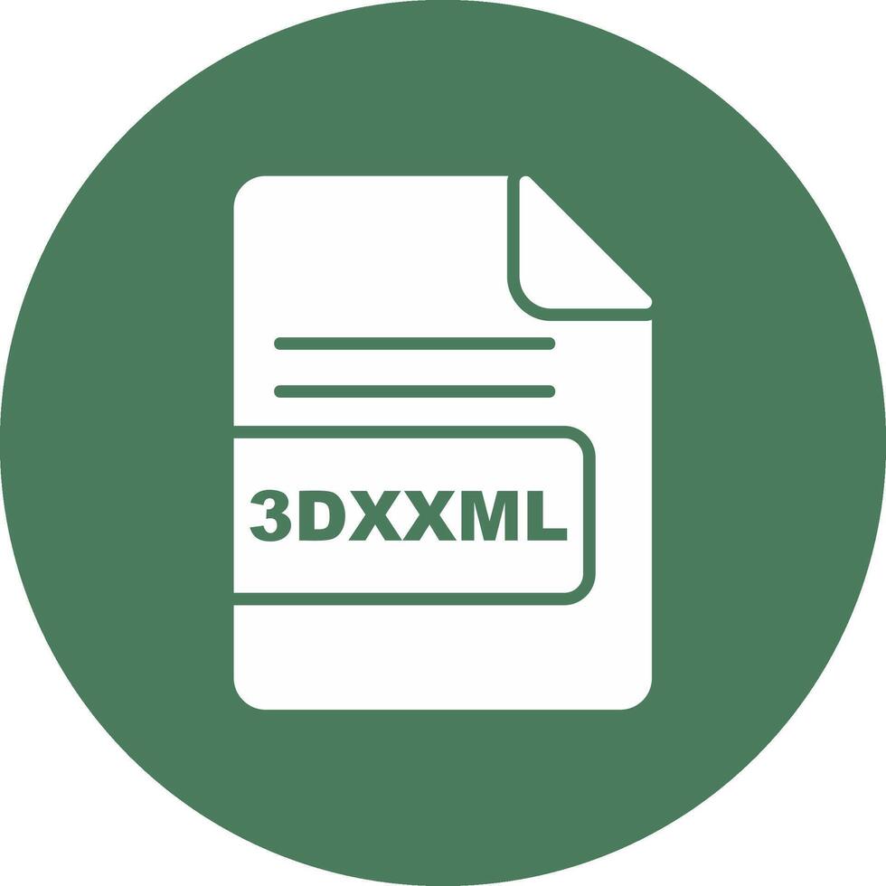 3dxxml archivo formato glifo multi circulo icono vector