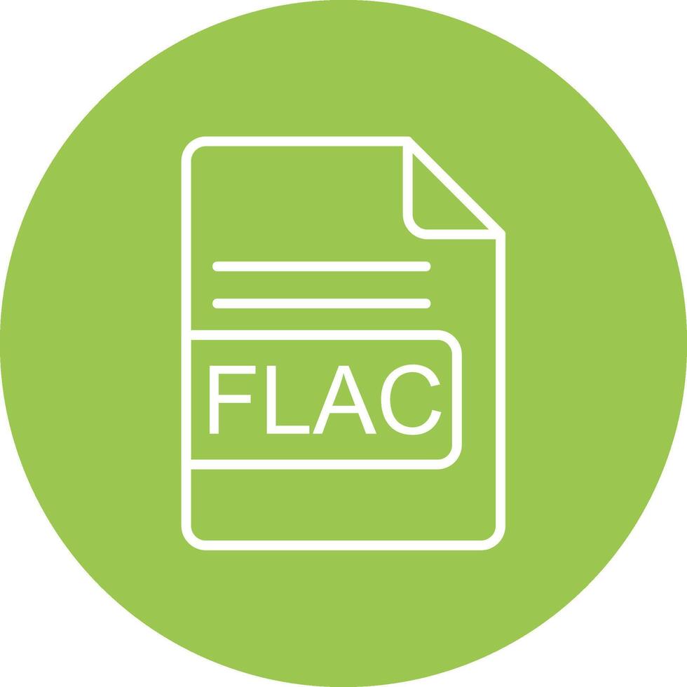 flac archivo formato línea multi circulo icono vector