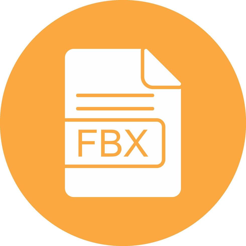 fbx archivo formato glifo multi circulo icono vector