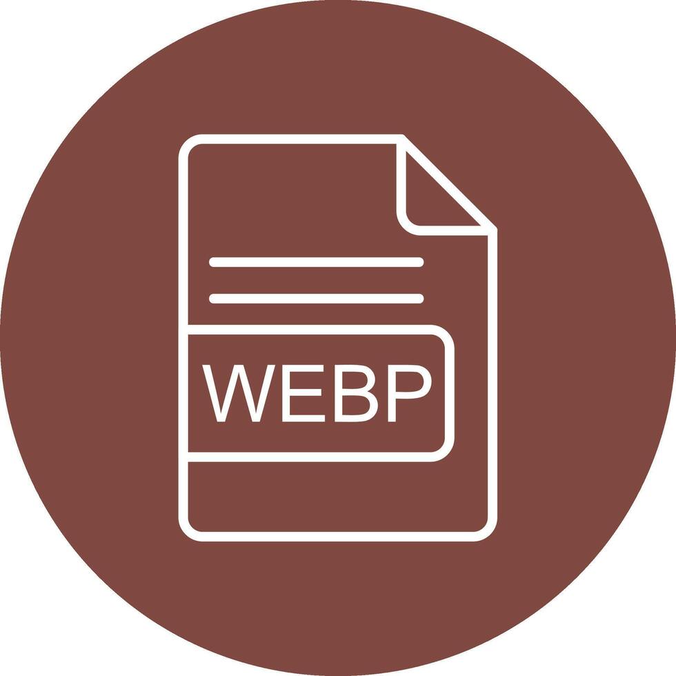 webp archivo formato línea multi circulo icono vector