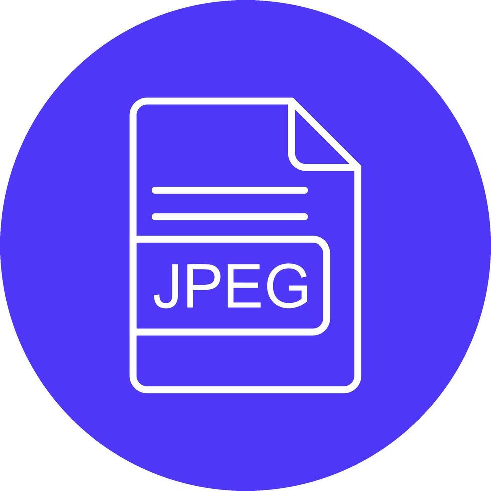 JPEG File Format Line Multi Circle Icon vector