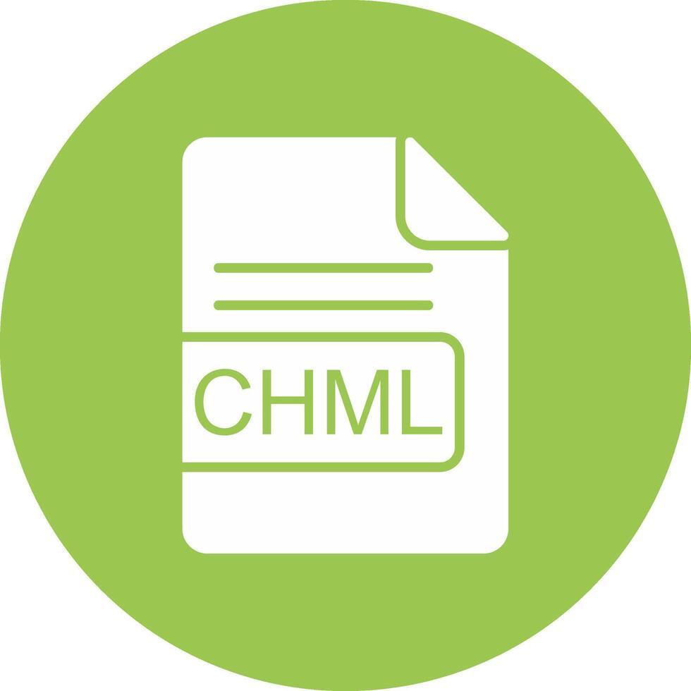 CHML File Format Glyph Multi Circle Icon vector