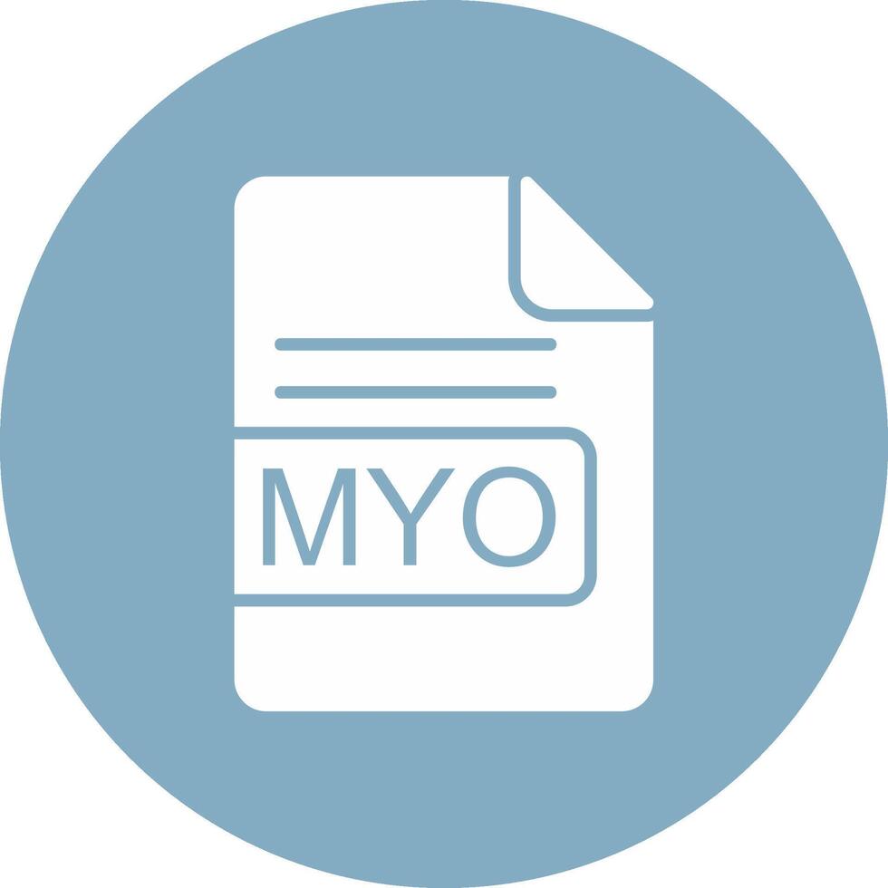 MYO File Format Glyph Multi Circle Icon vector