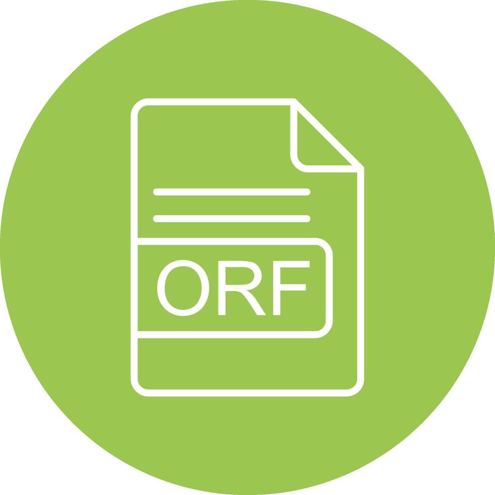 ORF File Format Line Multi Circle Icon vector