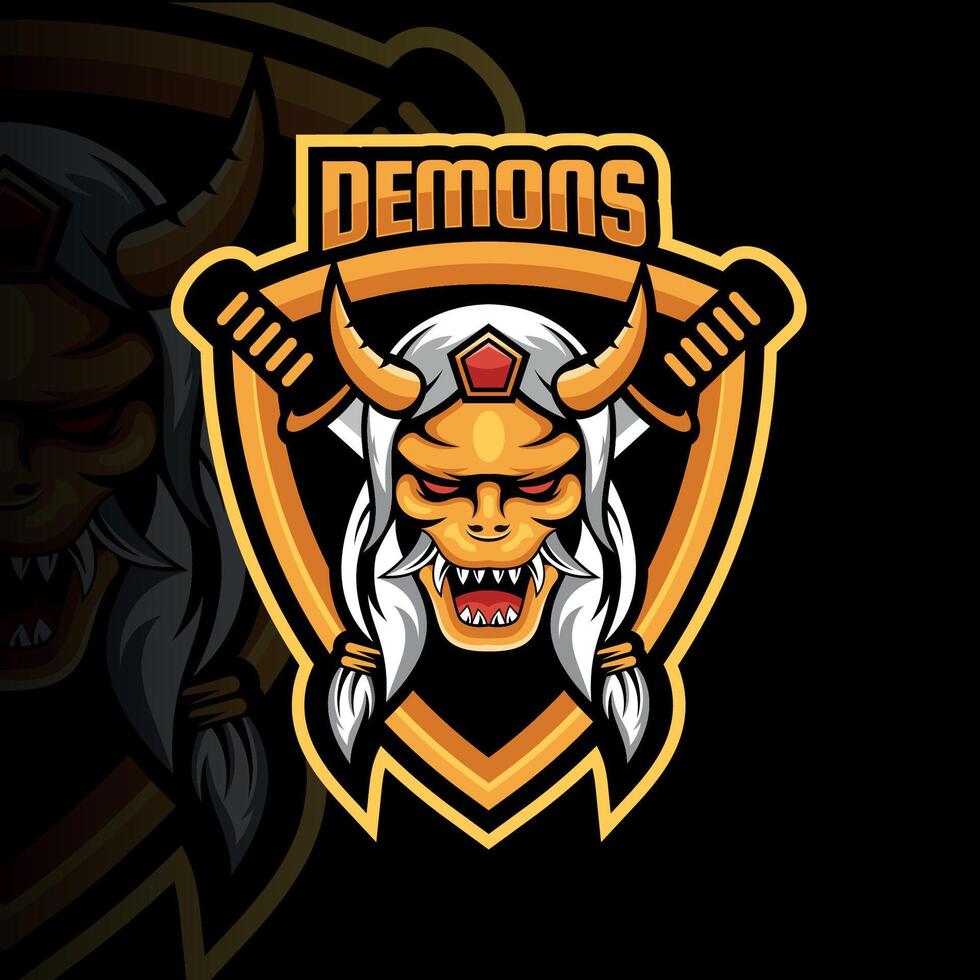 esports logo cool and unique Demons vector