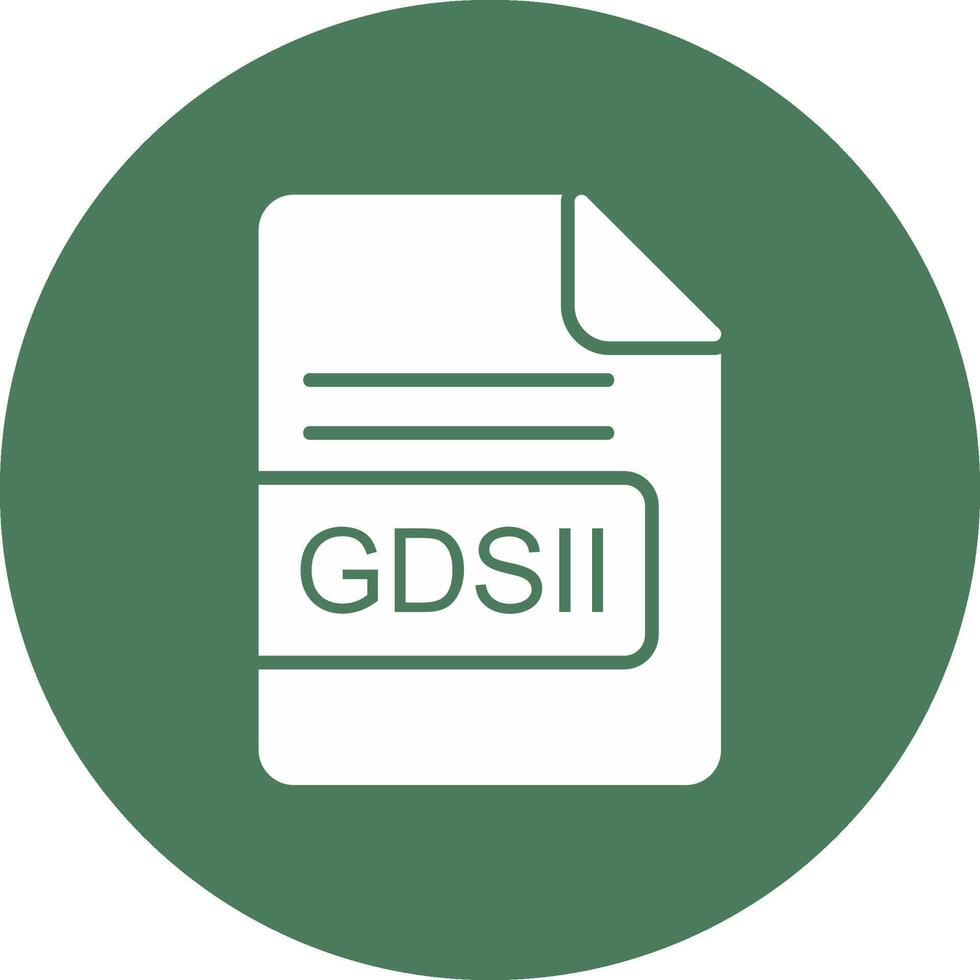 gdsii archivo formato glifo multi circulo icono vector