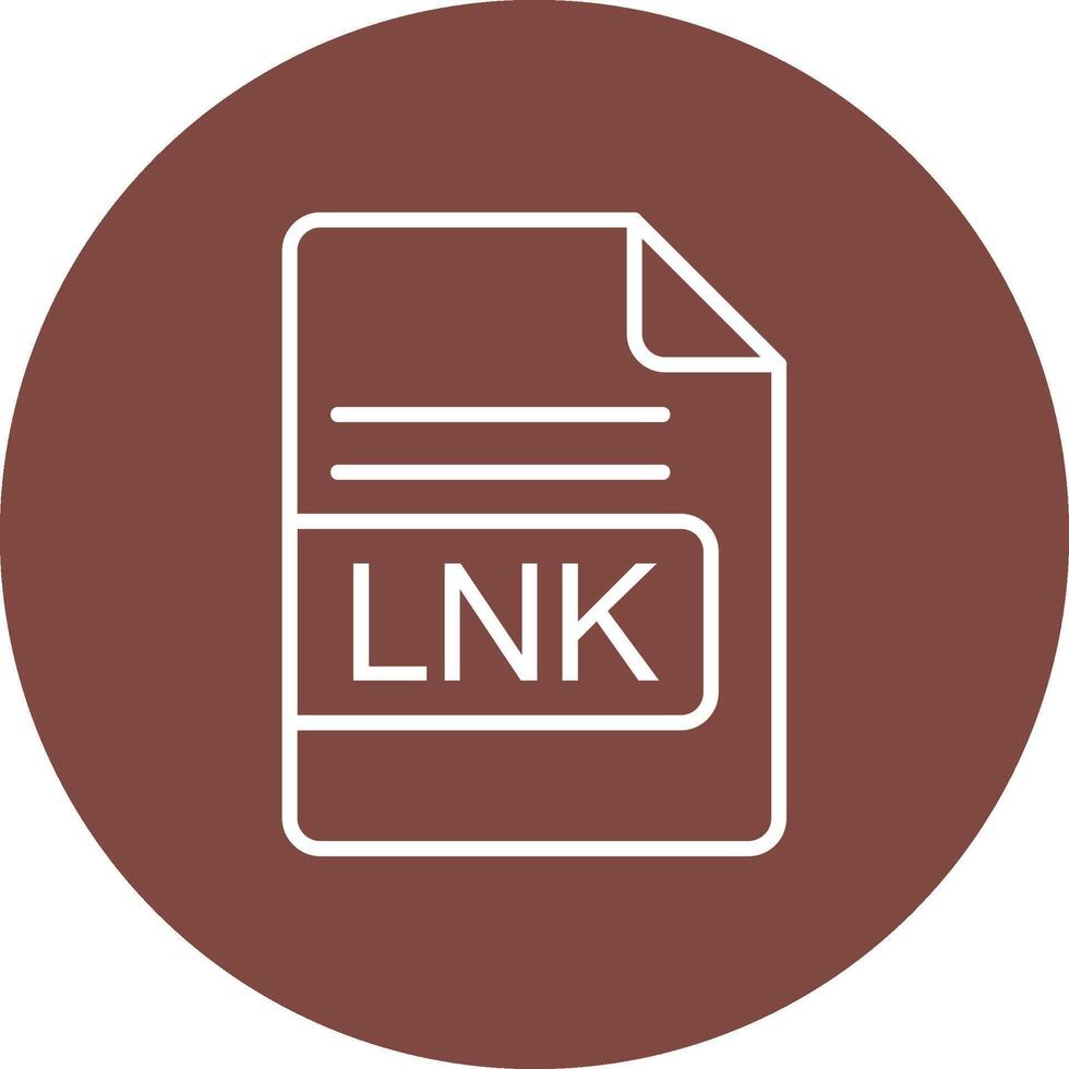 lnk archivo formato línea multi circulo icono vector