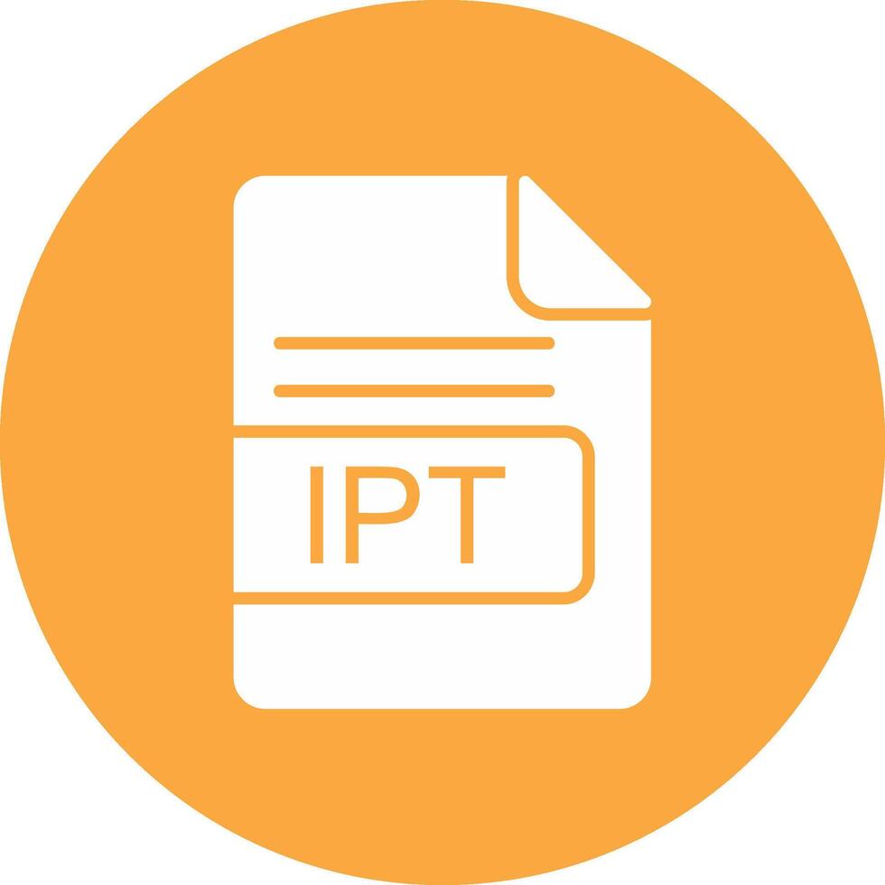 ipt archivo formato glifo multi circulo icono vector