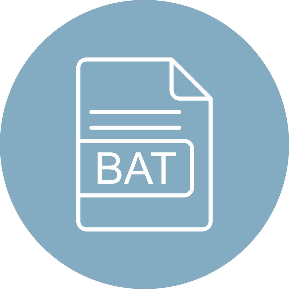 BAT File Format Line Multi Circle Icon vector