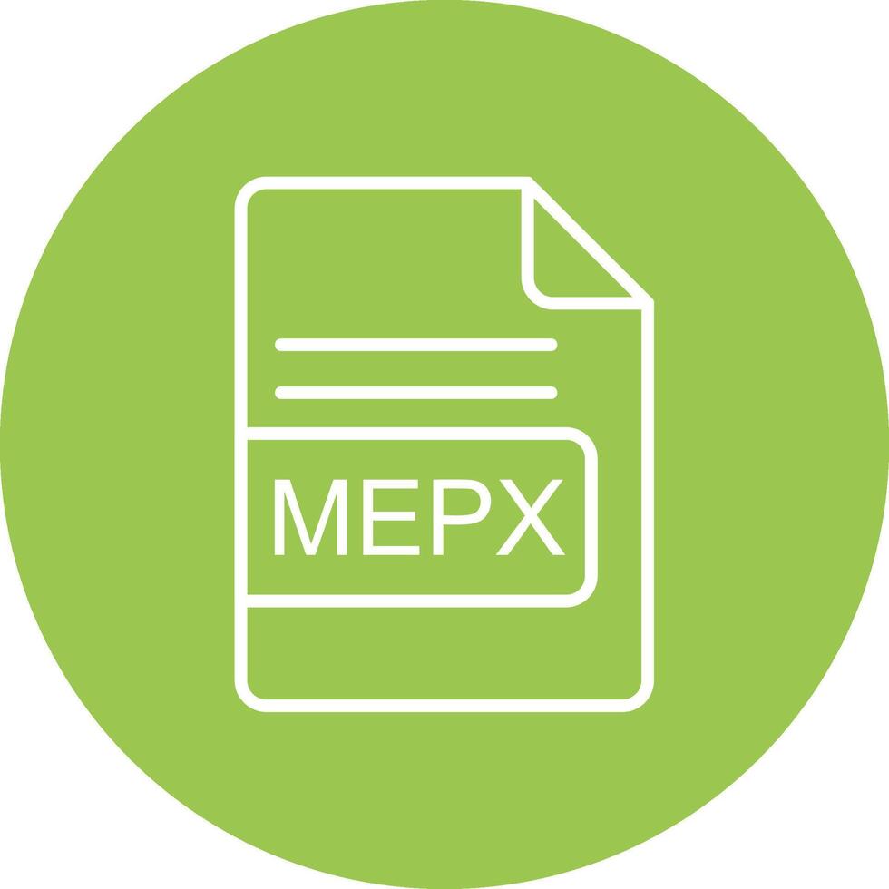 mepx archivo formato línea multi circulo icono vector