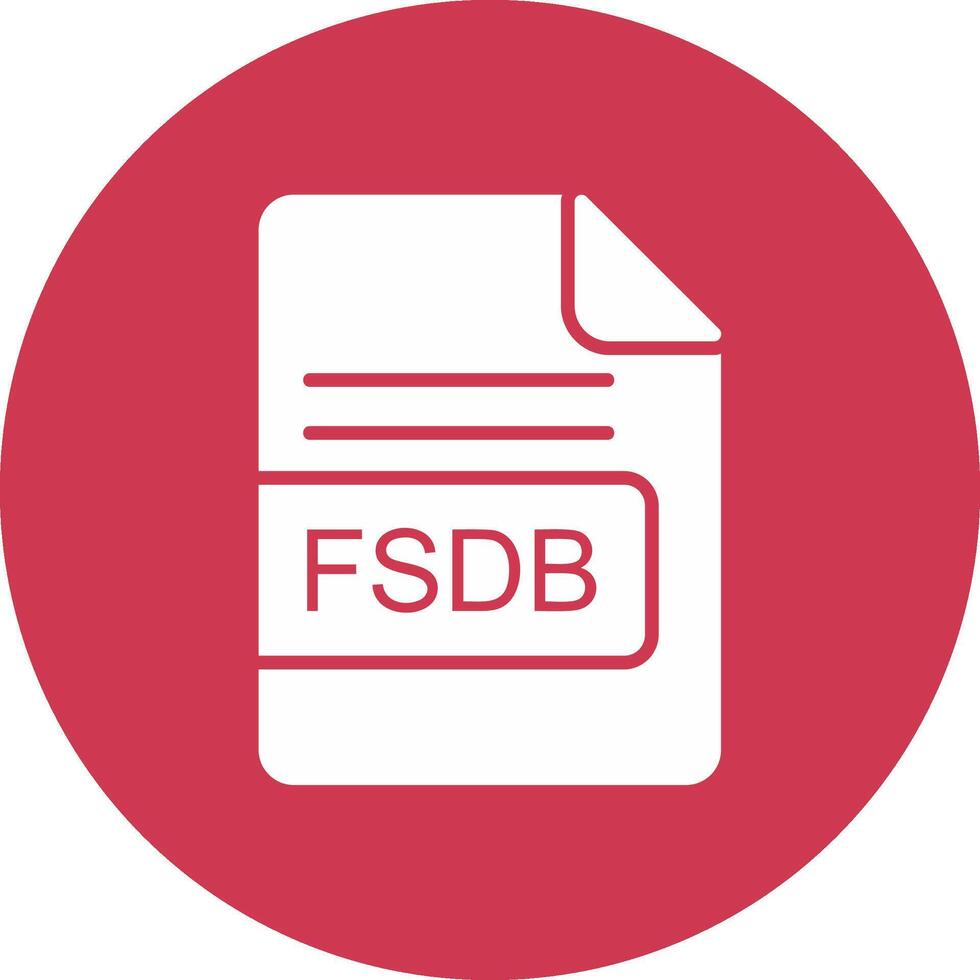 FSDB File Format Glyph Multi Circle Icon vector