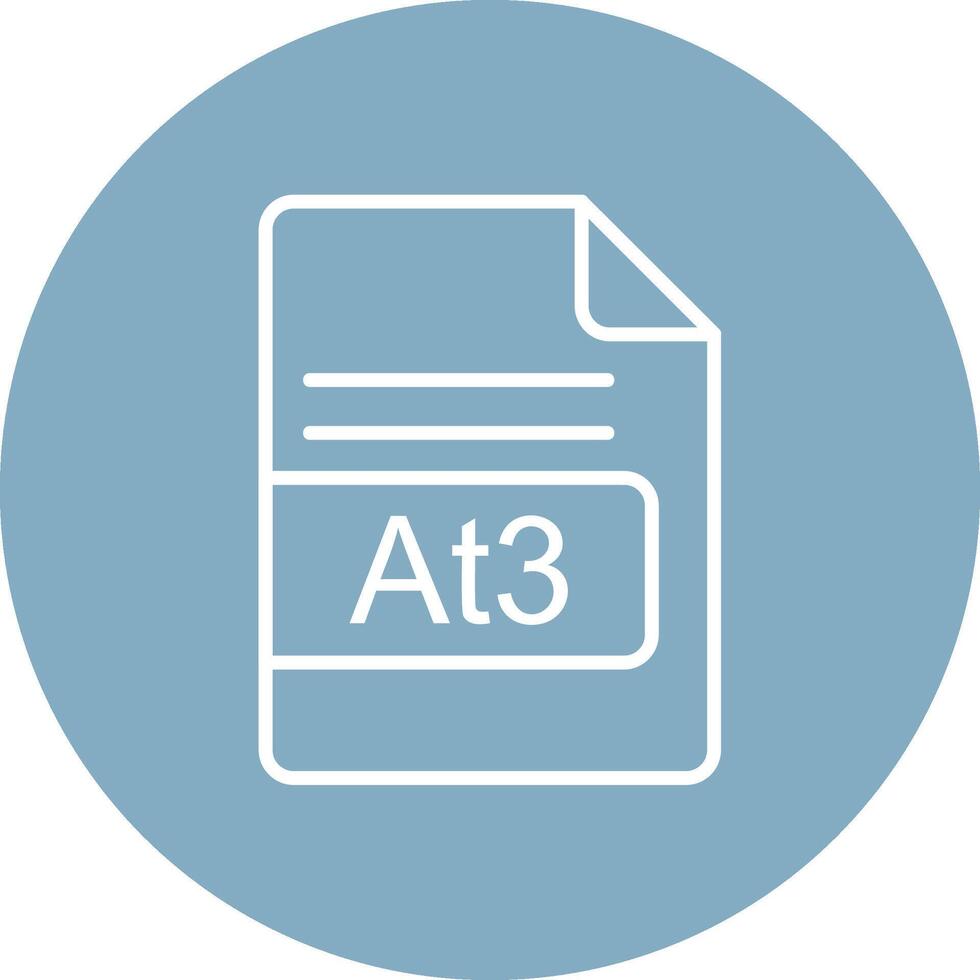 At3 File Format Line Multi Circle Icon vector