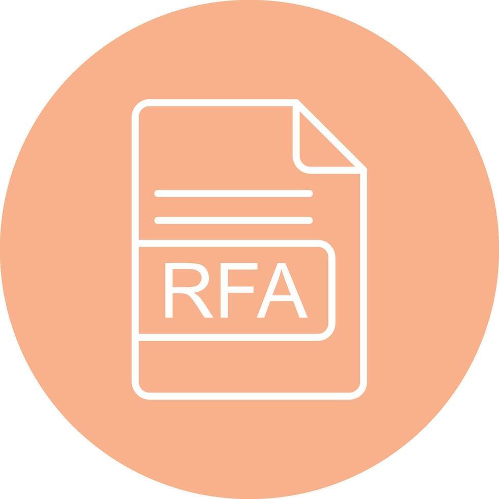 RFA File Format Line Multi Circle Icon vector