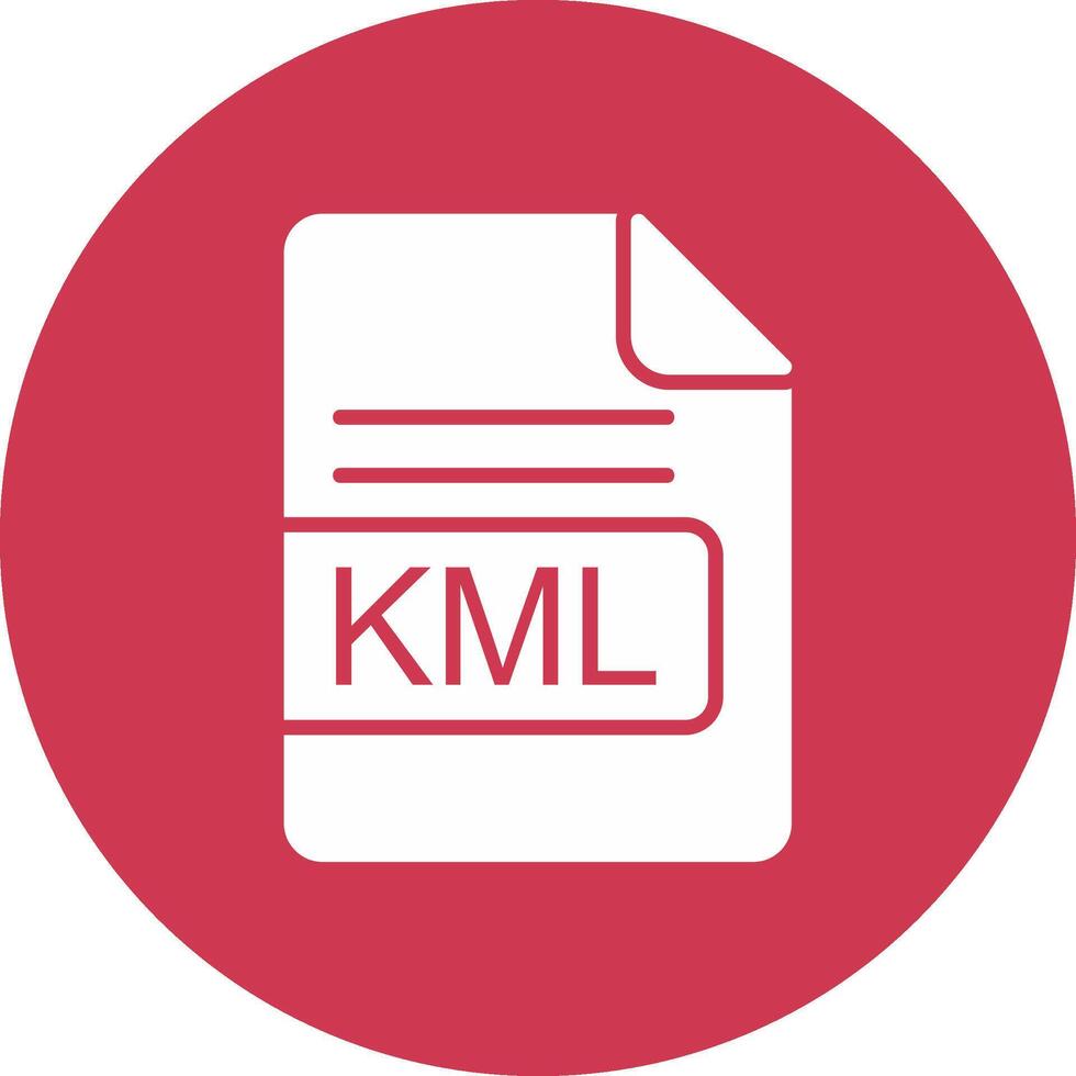 KML File Format Glyph Multi Circle Icon vector